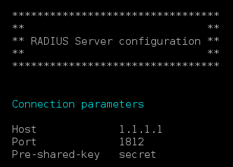 Request to the Radius server