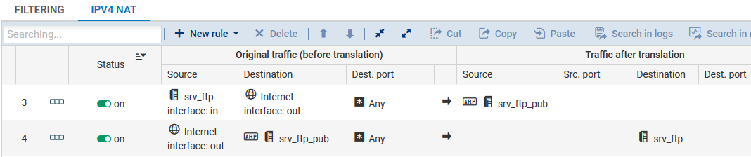 Ajout de deux règles de translation statique