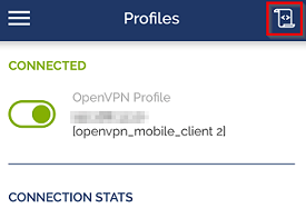 Window to access logs on OpenVPN Connect