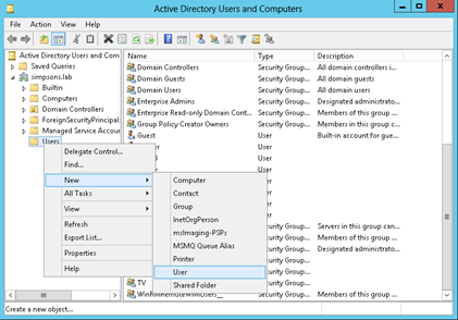 Adding an Active Directory user