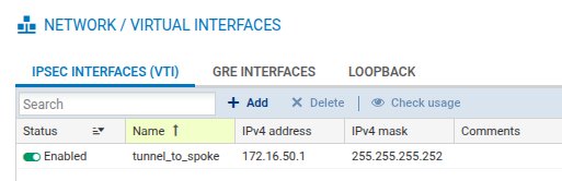 Configuring local VTIs on the hub