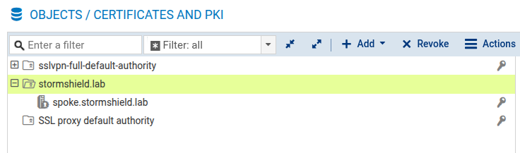 Spoke PKI