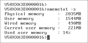 nmemstat –s command