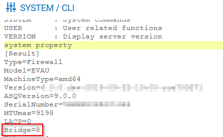 Command showing system properties