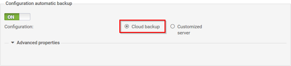 Activation sauvegarde automatique