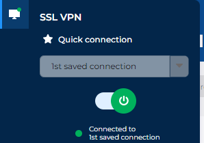 Image montrant le menu Connexion rapide